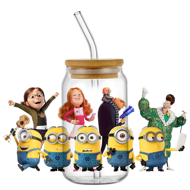Minions UV DTF Transfer Stickers for 16oz Libbey Glasses - Image 22