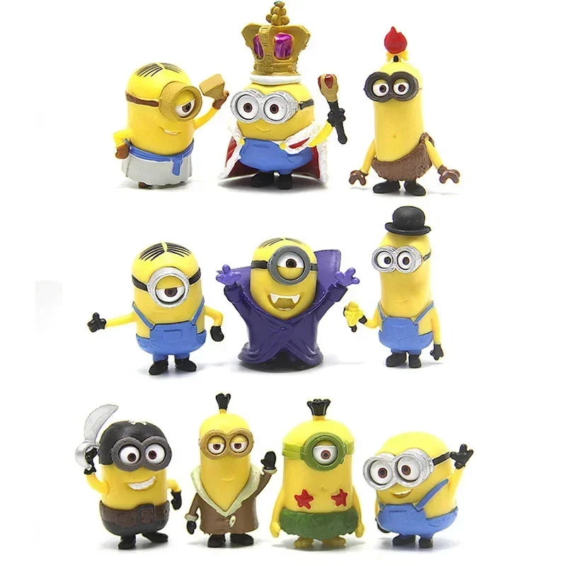 10Pcs/Set Kawaii Minions Figurines Toys