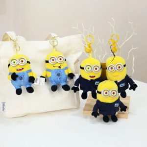Minions Plush Keychains – Bob & Stuart Yellow Stuffed Toys
