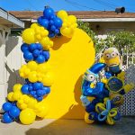 Minions Balloon Arch Set – 145pcs Party Decoration Kit for Birthdays & Baby Showers