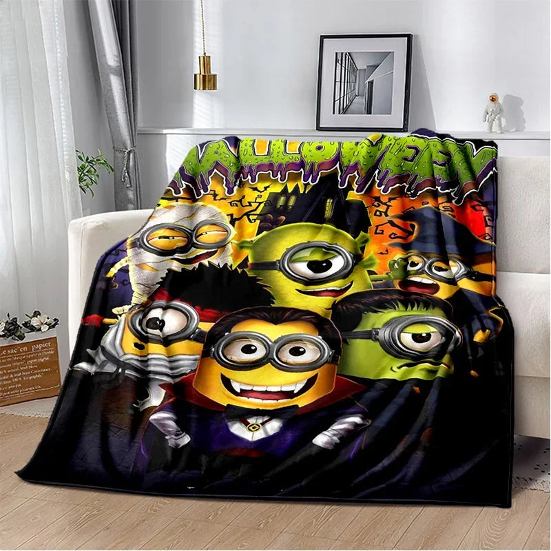 Kawaii Minions Throw Blanket – Soft Cartoon Cover for Bed, Sofa & Kids - Image 25