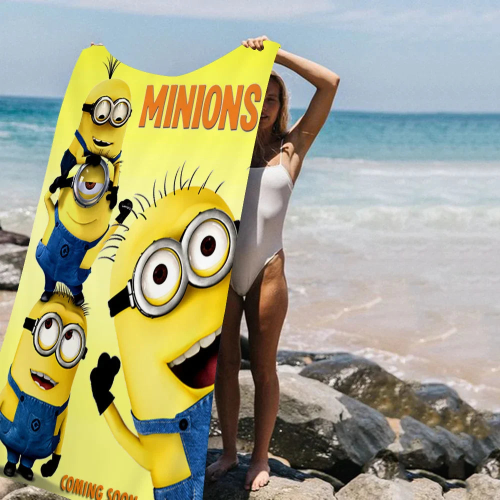 Minions Beach Towel – Colorful Microfiber Bath Towel for Girls - Image 12