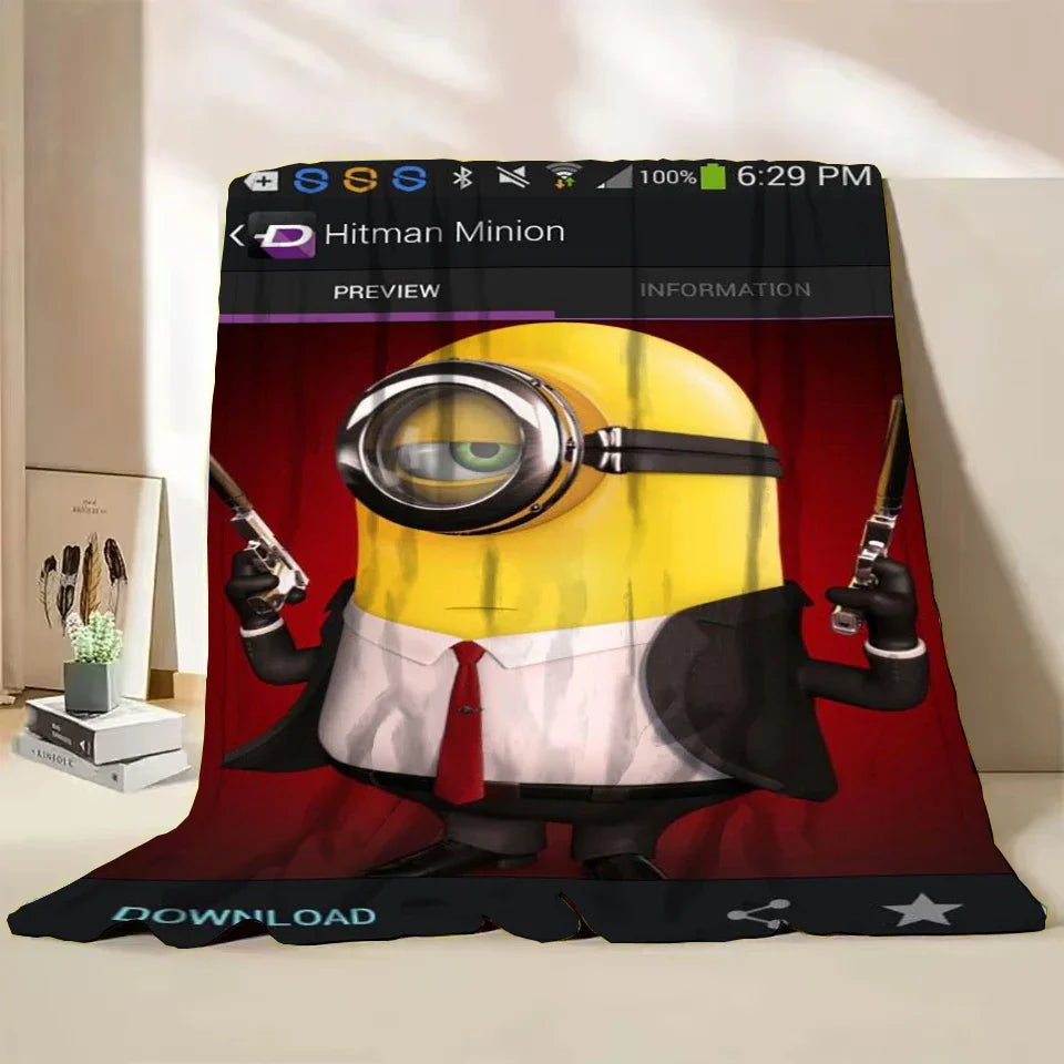 Minions Flannel Throw Blanket – Soft Winter Cartoon Blanket by MINISO - Image 29