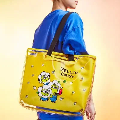 Minions PU Leather Tote Bag – Fashionable Shoulder & Shopping Bag for Women - Image 7