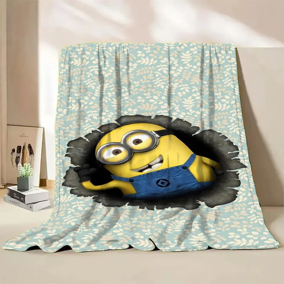 Minions Flannel Throw Blanket – Soft Winter Cartoon Blanket by MINISO - Image 6
