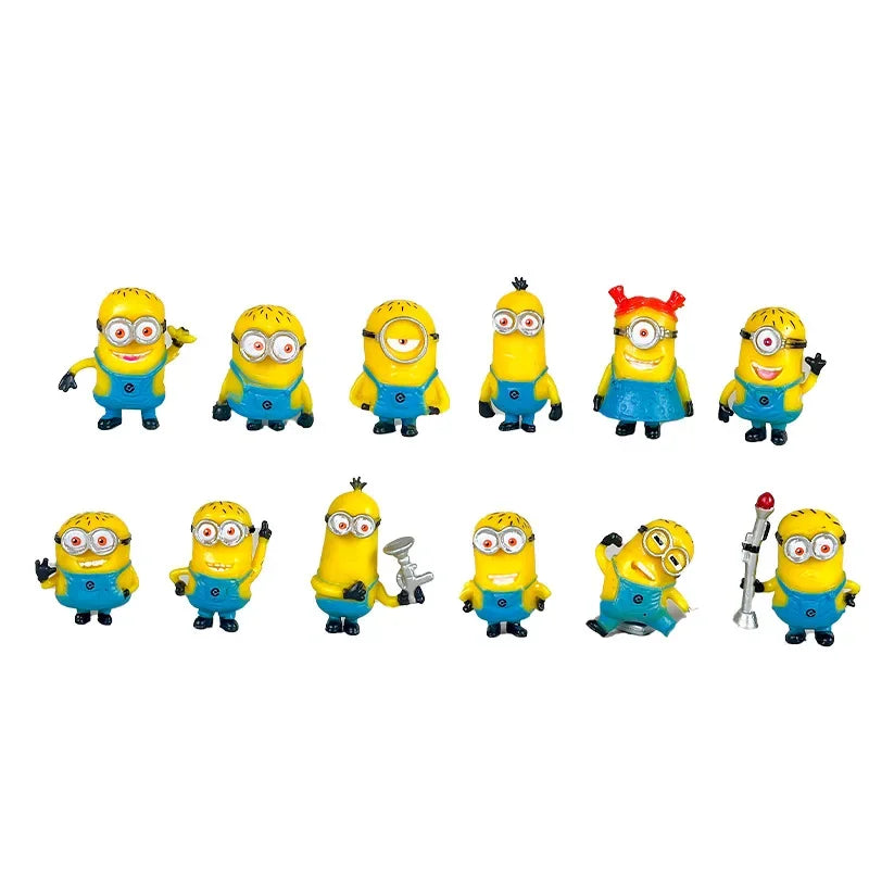 New Hot 12Pcs/Set Kawaii Minions Figurines Toys - Image 3