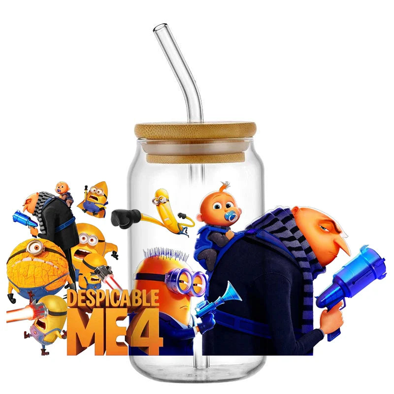Minions UV DTF Transfer Stickers for 16oz Libbey Glasses - Image 11