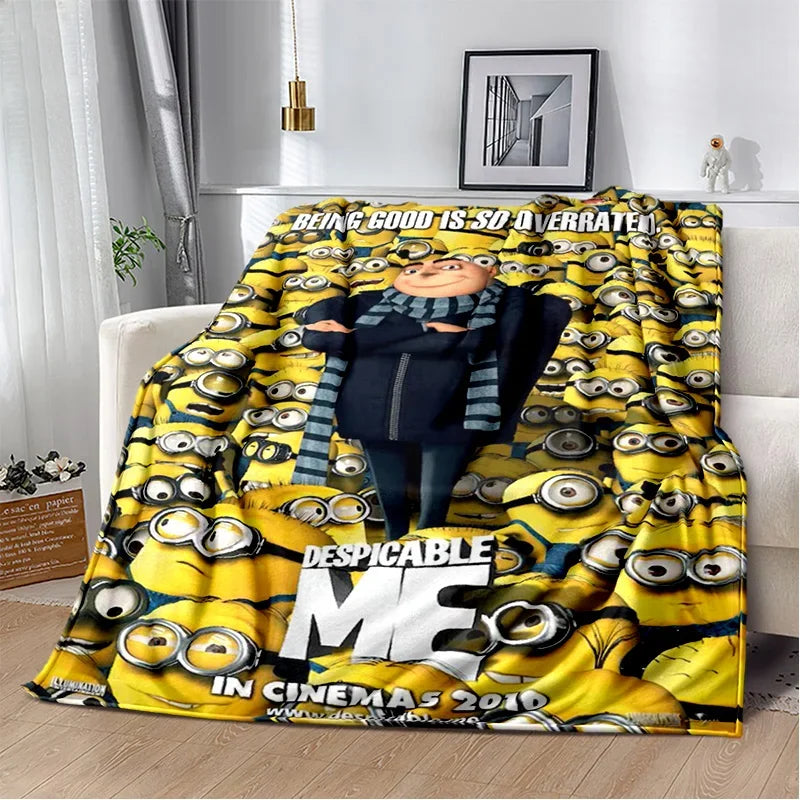 Kawaii Minions Throw Blanket – Soft Cartoon Cover for Bed, Sofa & Kids - Image 9