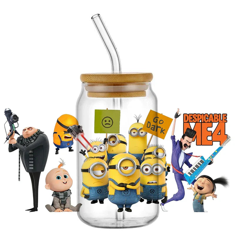 Minions UV DTF Transfer Stickers for 16oz Libbey Glasses - Image 13