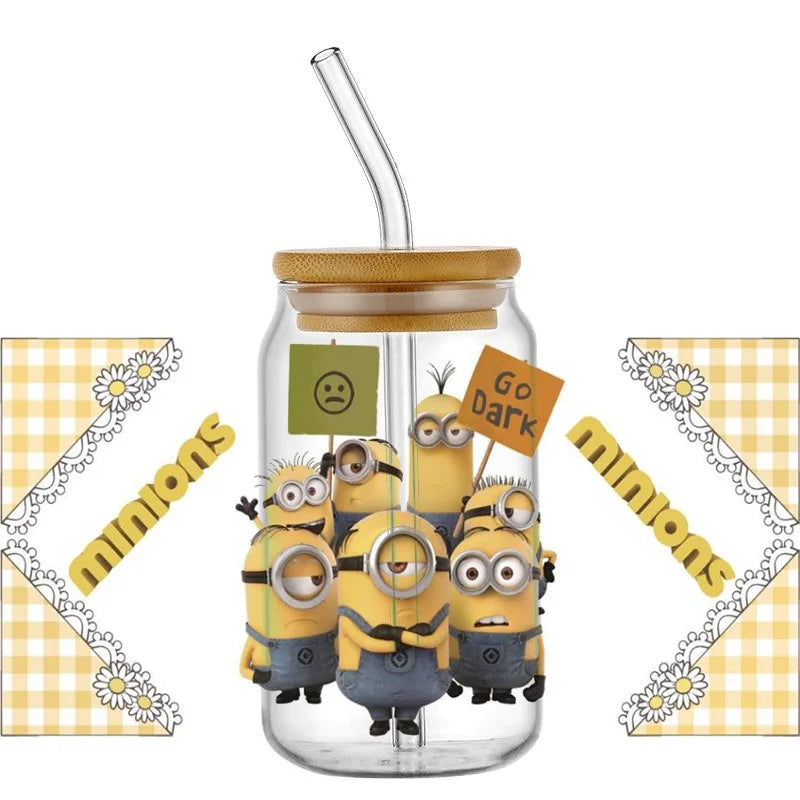 Miniso Cartoon 3D Minions UV DTF Cup Wrap - Image 6