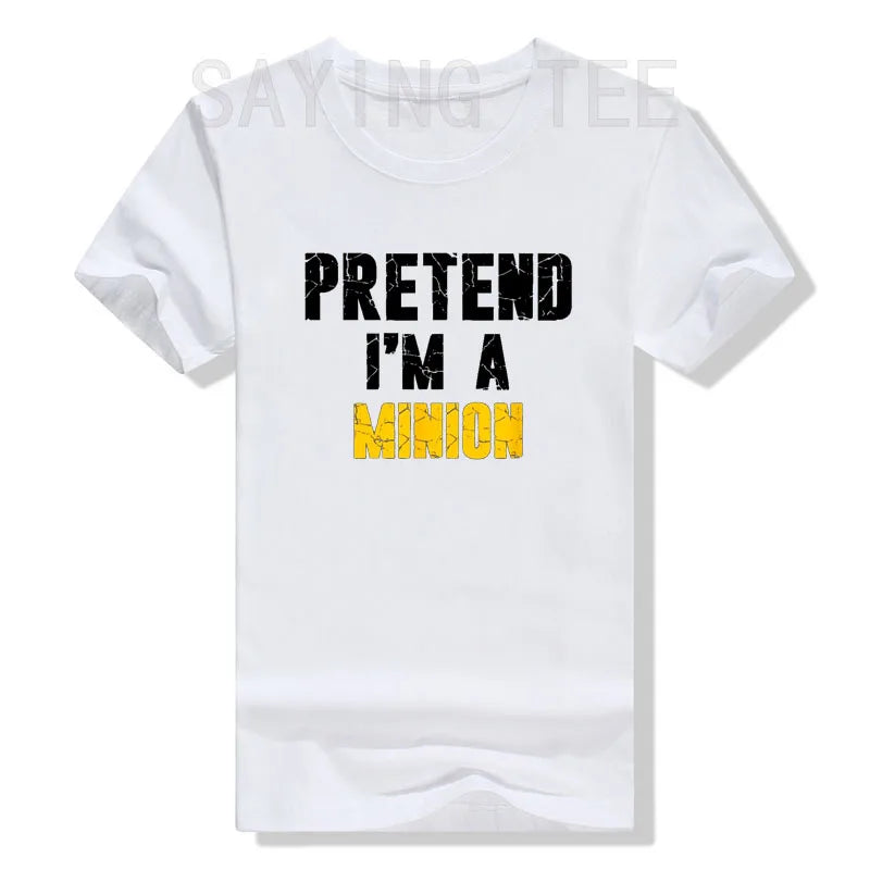 “Pretend I’m a Minion” T-Shirt – Funny Graphic Tee for Holidays & Costumes - Image 5