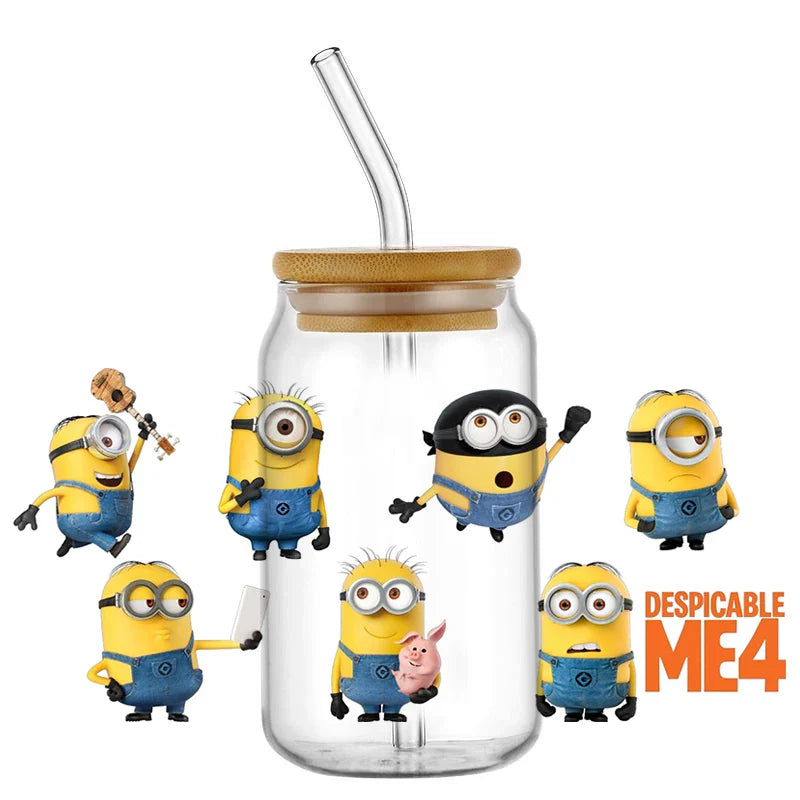 Minions UV DTF Transfer Stickers for 16oz Libbey Glasses - Image 28
