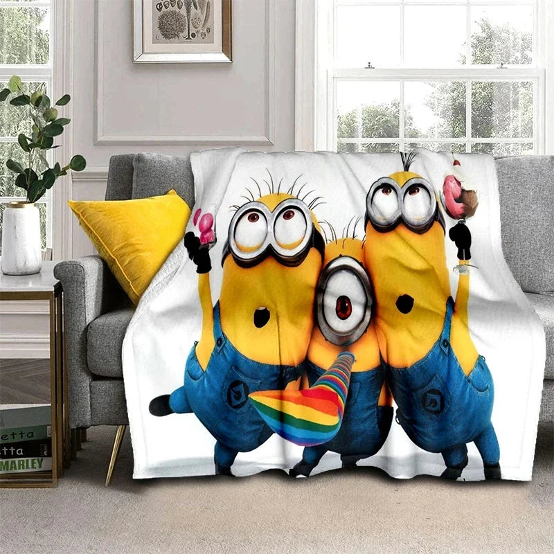 2025 Minions Flannel Blanket – Soft Cartoon Throw for Kids & Home - Image 29