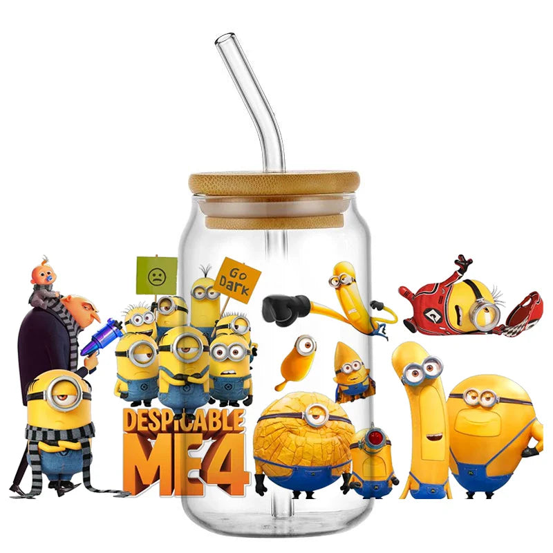 Minions UV DTF Transfer Stickers for 16oz Libbey Glasses - Image 35