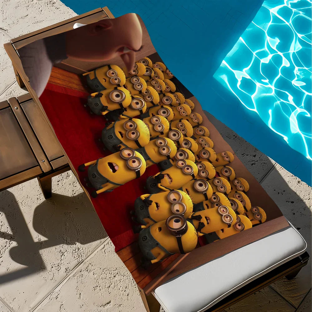 Minions Cartoon Pool & Beach Towel - Quick Dry & Portable - Image 7