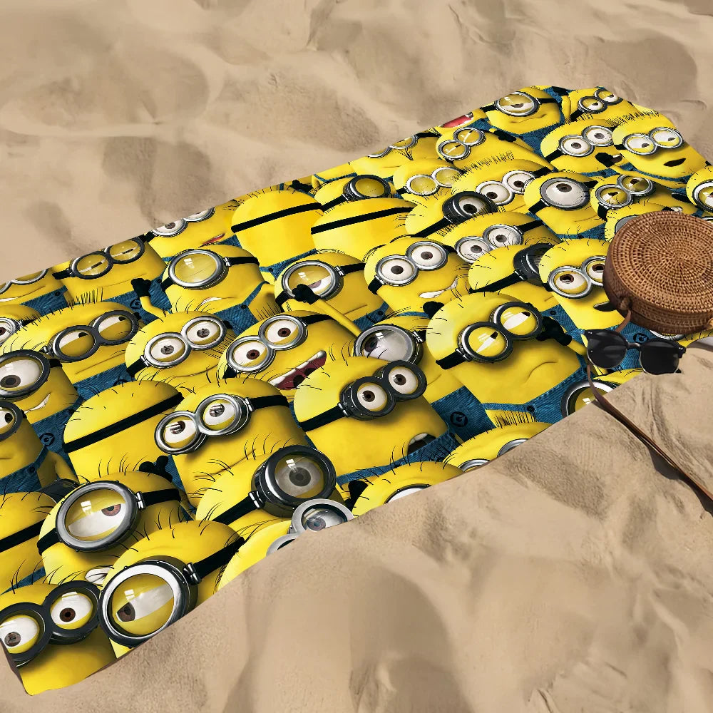 Minions Cartoon Pool & Beach Towel - Quick Dry & Portable - Image 4