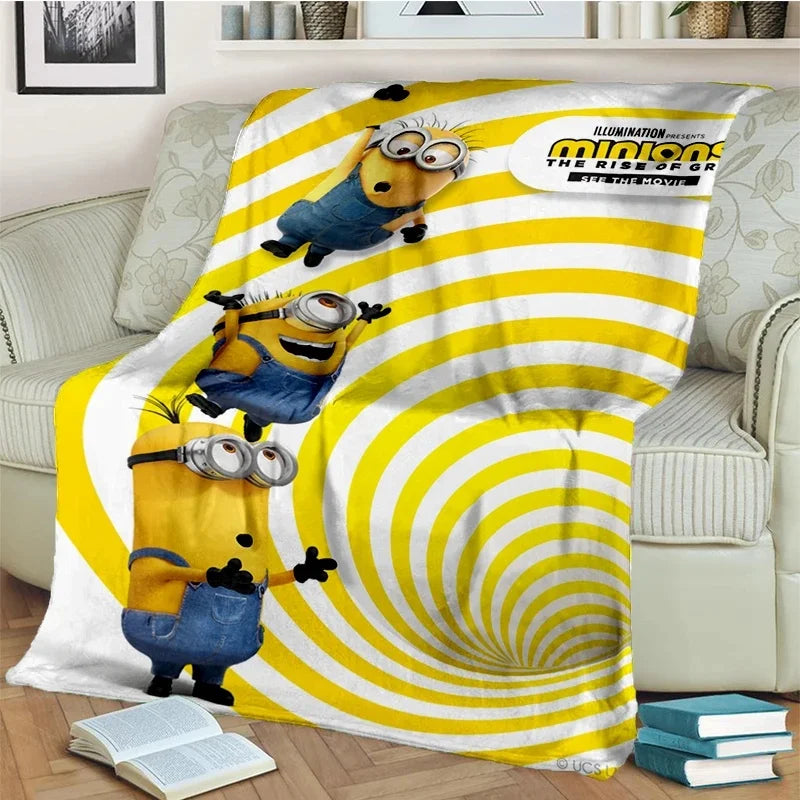 2025 Minions Flannel Blanket – Soft Cartoon Throw for Kids & Home - Image 25