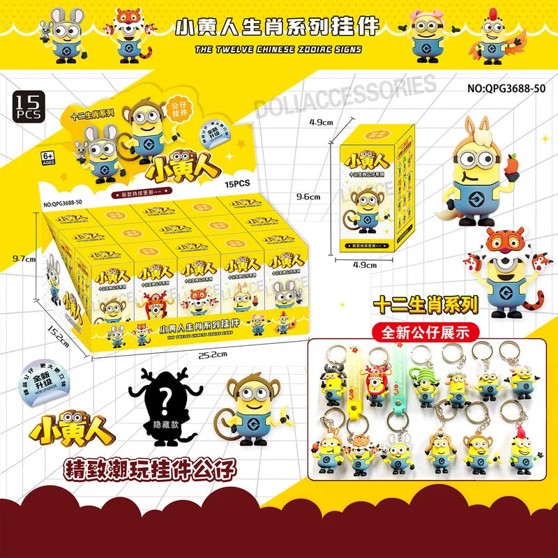 Minions Keychain Action Figures - Cute Mini Doll Pendants