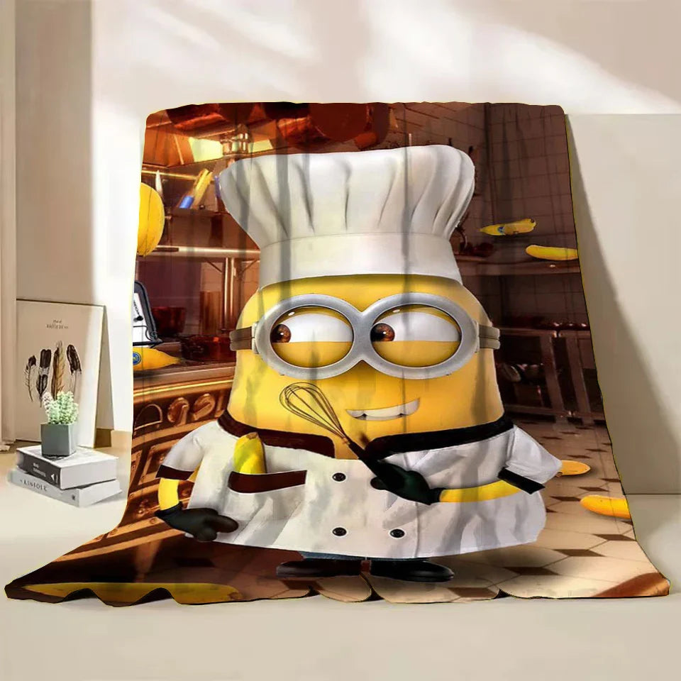 Minions Flannel Throw Blanket – Soft Winter Cartoon Blanket by MINISO - Image 2