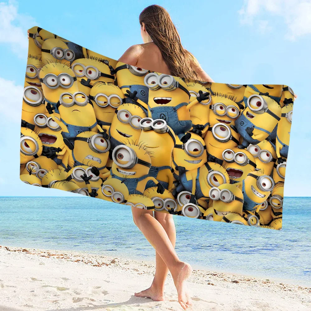 Cute Banana Minions Microfiber Beach Towel - Quick Dry & Absorbent - Image 2
