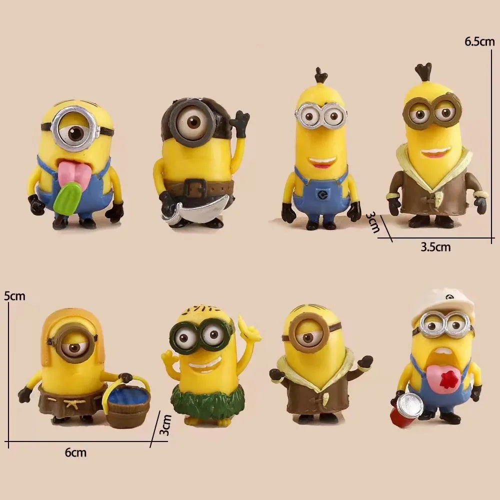 6-8Pcs/Set Kawaii Minions Figurines Toys - Image 18