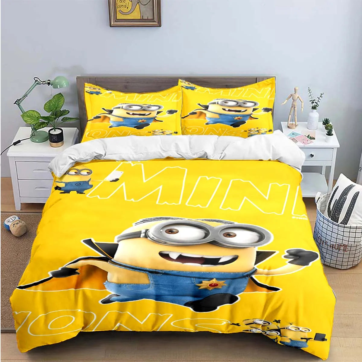 Banana Minions Bedding Set – Cartoon Comforter Set for Kids & Teens - Image 16