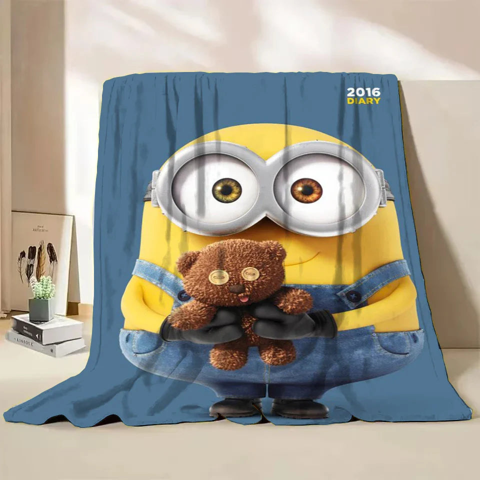 Minions Flannel Throw Blanket – Soft Winter Cartoon Blanket by MINISO - Image 8