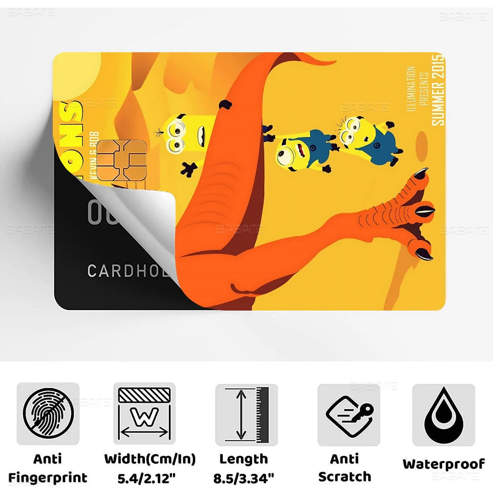 Cute M-Minions 2024 Anime Cartoon Skin Stickers for Credit Card - Image 21