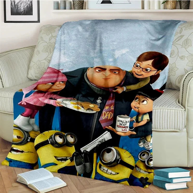 2025 Minions Flannel Blanket – Soft Cartoon Throw for Kids & Home - Image 23
