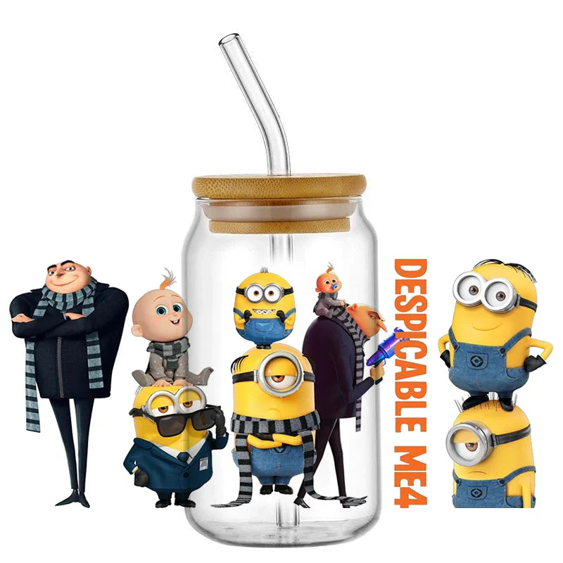 Minions UV DTF Transfer Stickers for 16oz Libbey Glasses - Image 31