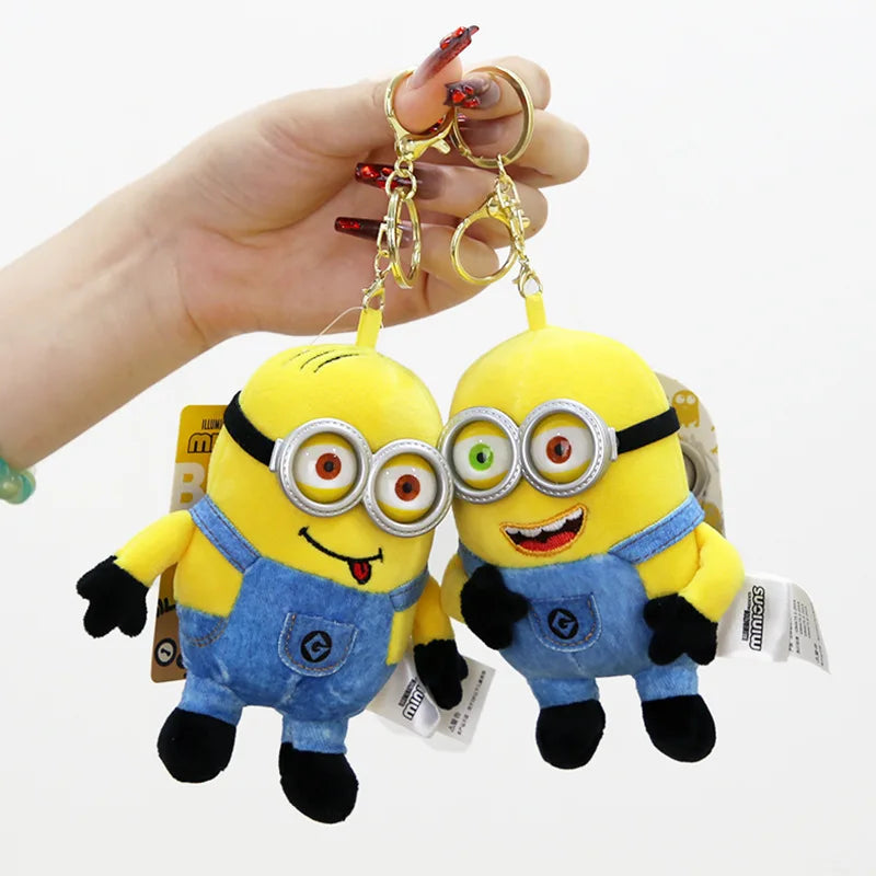 Minions Plush Keychains – Bob & Stuart Yellow Stuffed Toys - Image 9