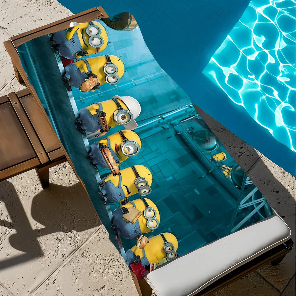 Minions Cartoon Pool & Beach Towel - Quick Dry & Portable - Image 8