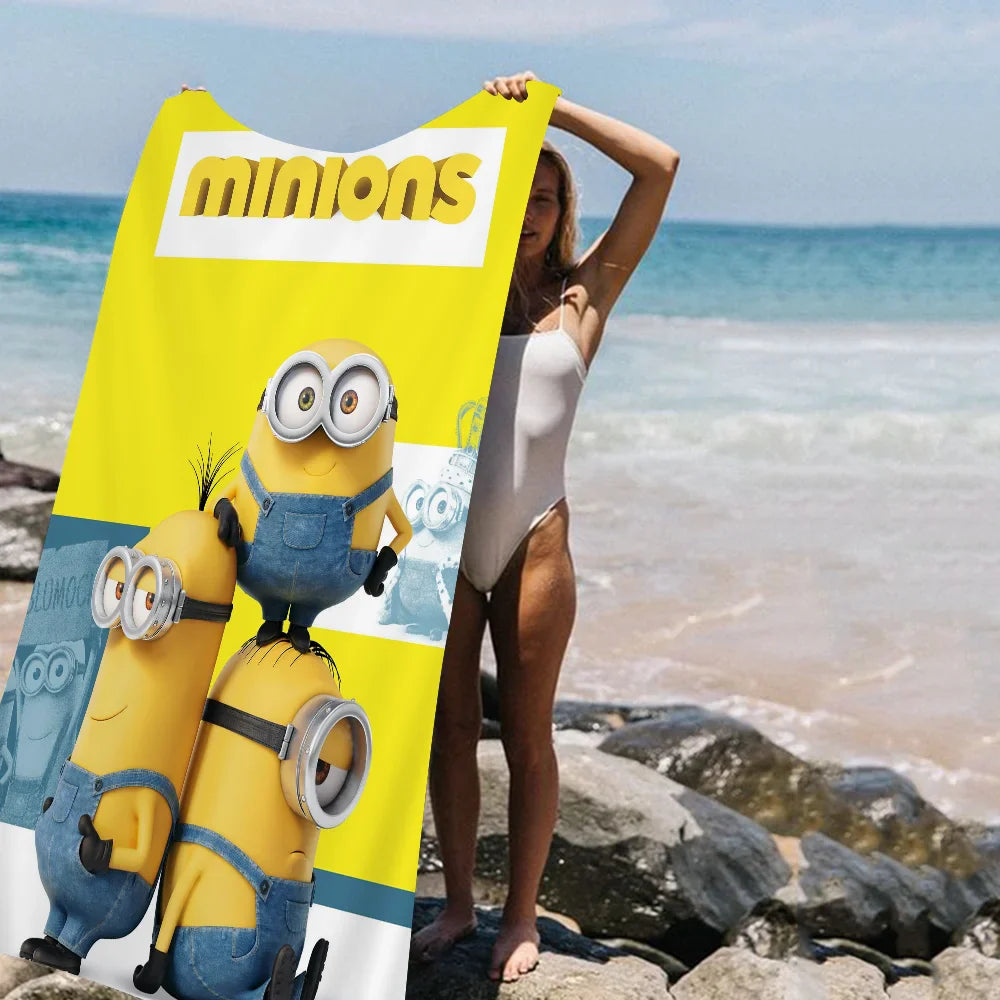 Minions Beach Towel – Colorful Microfiber Bath Towel for Girls - Image 7