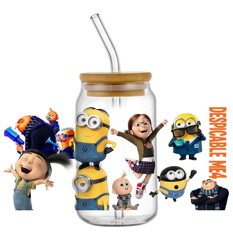 Minions UV DTF Transfer Stickers for 16oz Libbey Glasses - Image 17