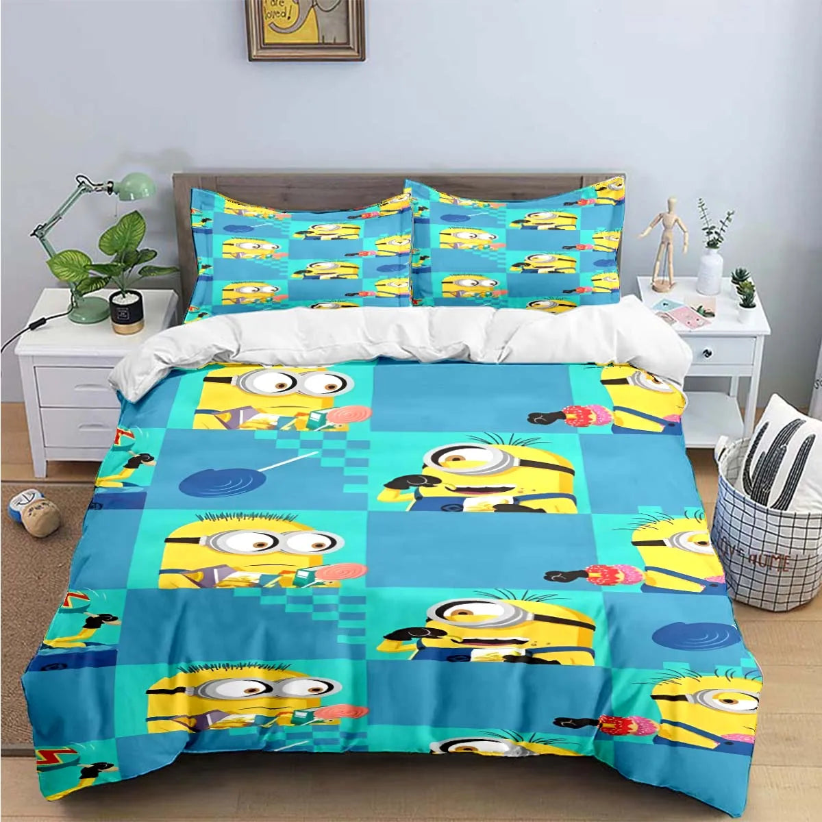 Banana Minions Bedding Set – Cartoon Comforter Set for Kids & Teens - Image 17