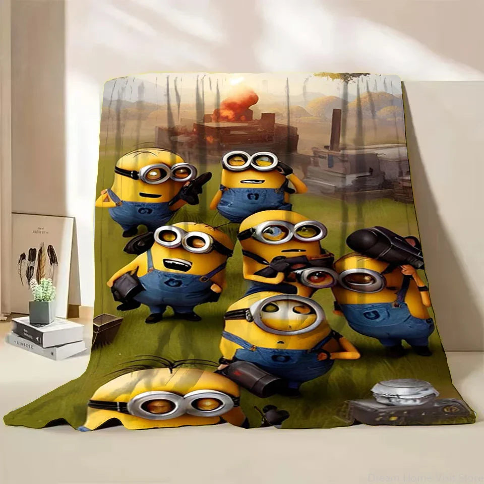Minions Flannel Throw Blanket – Soft Winter Cartoon Blanket by MINISO - Image 23