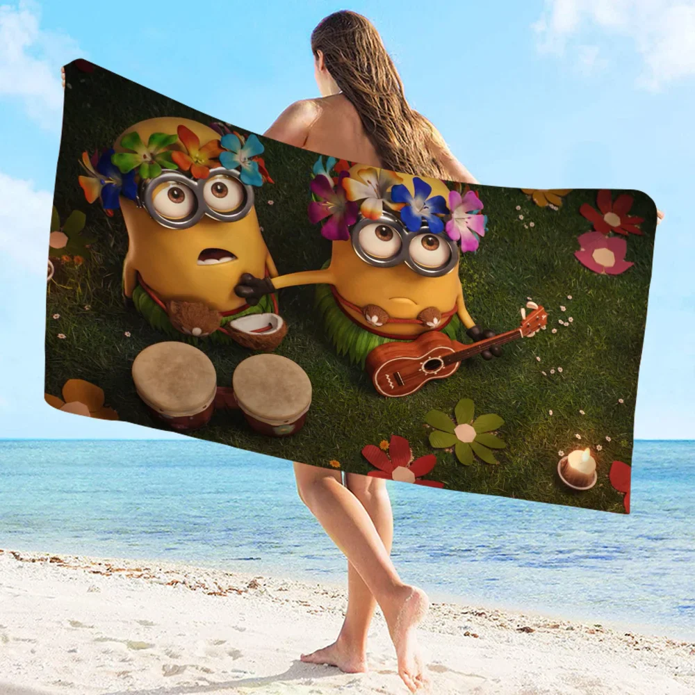Cute Banana Minions Microfiber Beach Towel - Quick Dry & Absorbent - Image 7