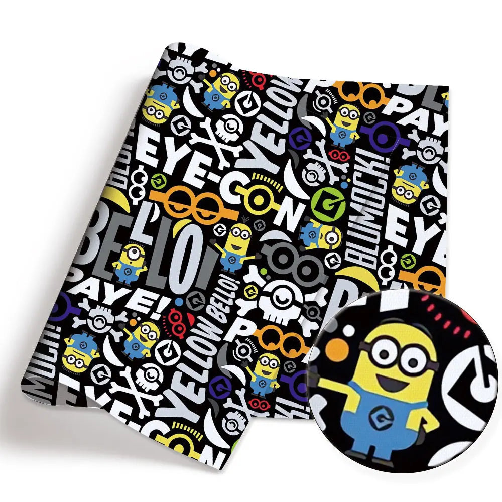 BEAST KINGDOM Minions Cartoon Patchwork Fabric – Cotton Blend for DIY Crafts - Image 6