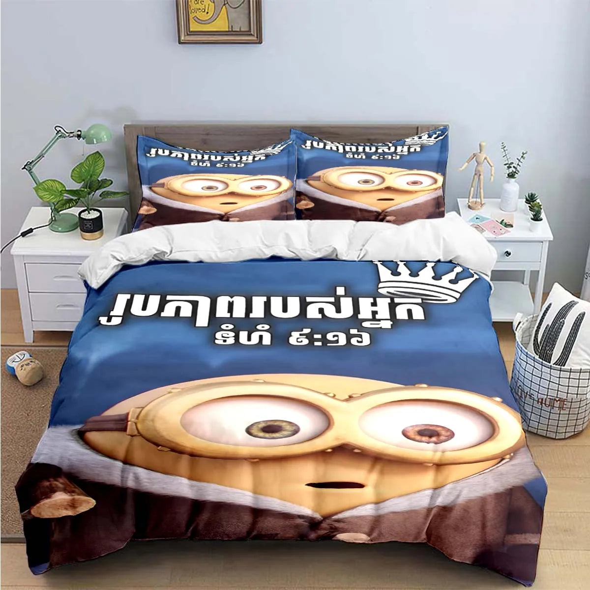 Banana Minions Bedding Set – Cartoon Comforter Set for Kids & Teens - Image 10