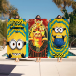 Cartoon Minions Microfiber Beach Towels - Quick Dry Towel