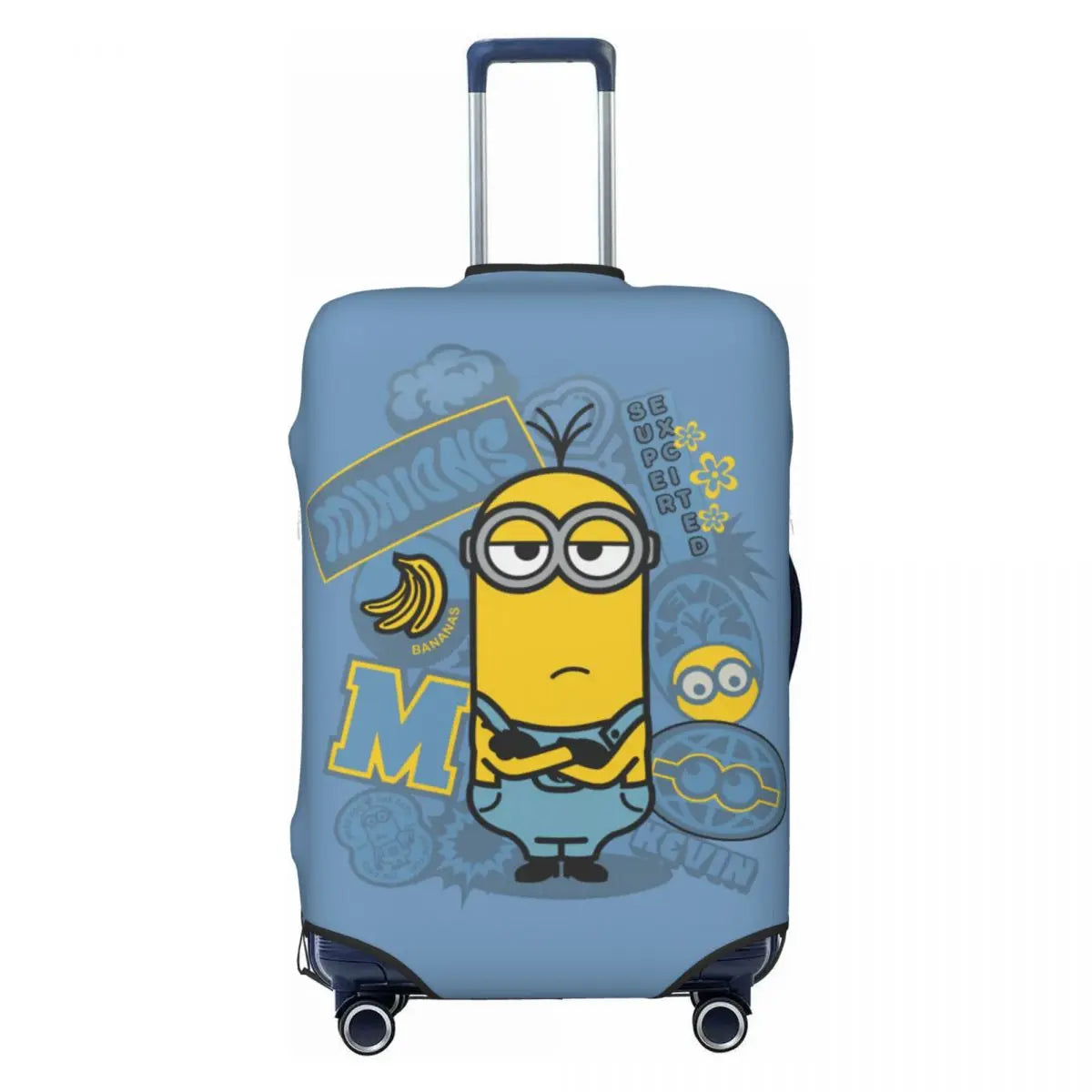 Custom Minions Luggage Cover – Washable Travel Suitcase Protector