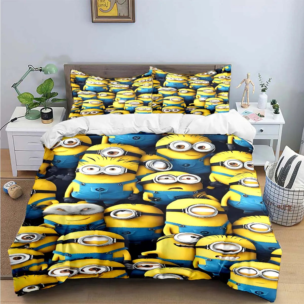 Banana Minions Bedding Set – Cartoon Comforter Set for Kids & Teens - Image 11
