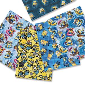 BEAST KINGDOM Minions Cartoon Patchwork Fabric – Cotton Blend for DIY Crafts
