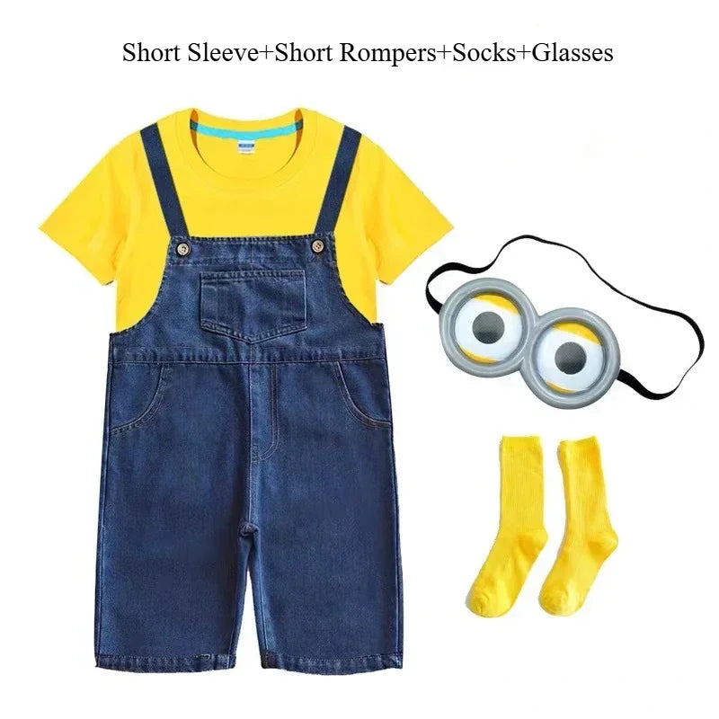 Minions Cosplay Onesie – Kids Funny Dress-Up Jumpsuit - Image 10