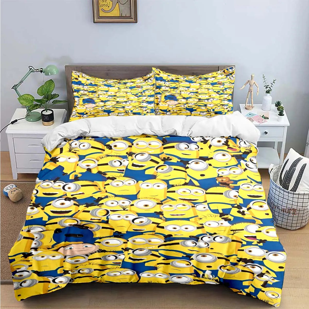 Banana Minions Bedding Set – Cartoon Comforter Set for Kids & Teens - Image 15